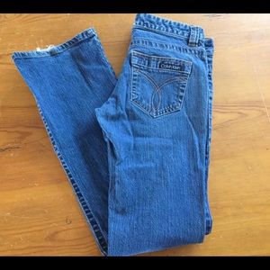 🔵CALVIN KLEIN Blue Jeans Regular Fit Straight Leg